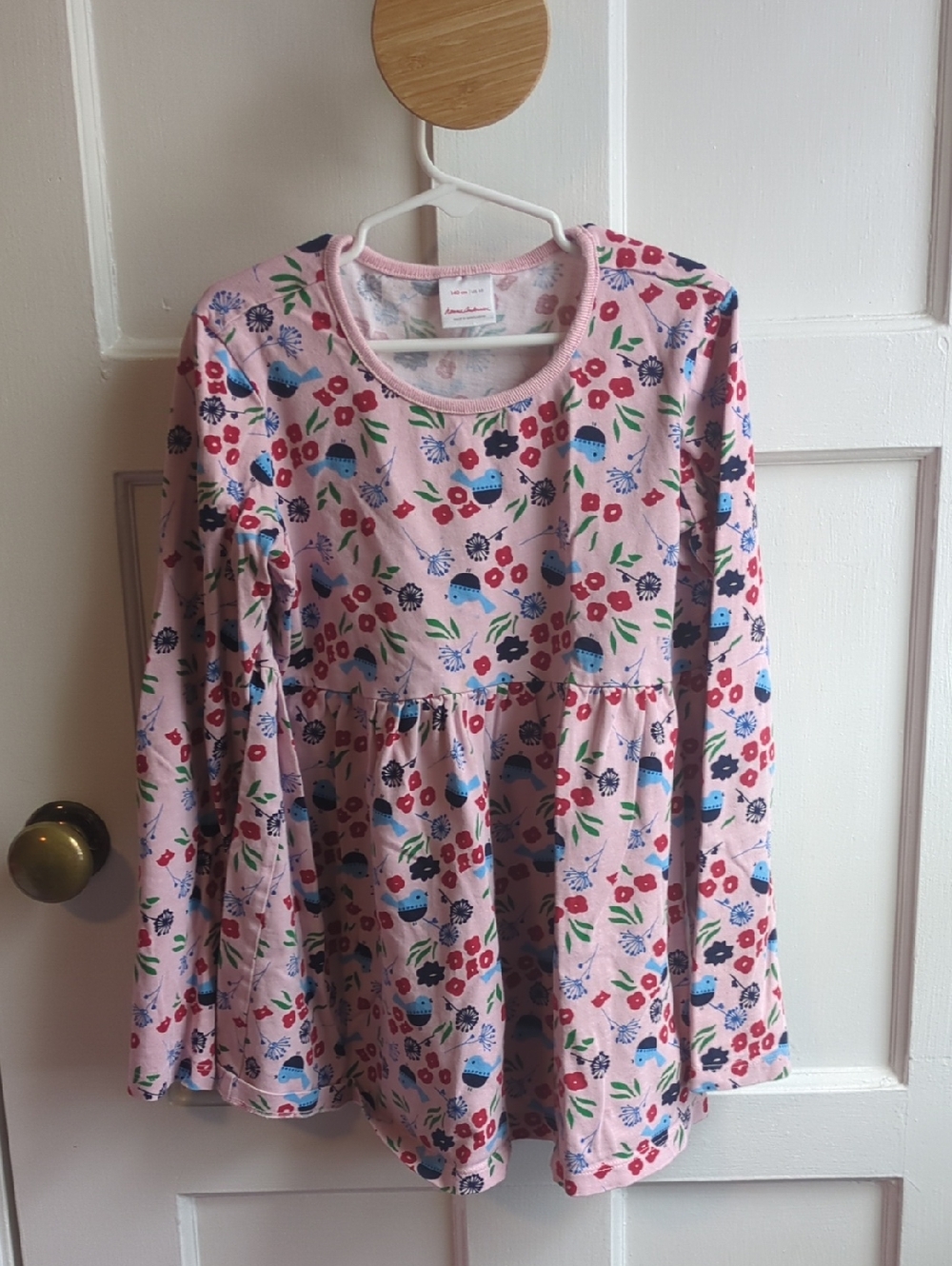 Hanna Andersson Pink Floral Print Girls Top